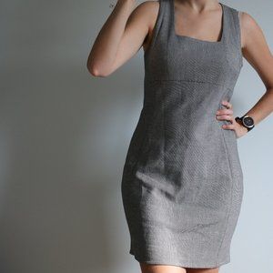 Gray MANGO mini dress Size L square top